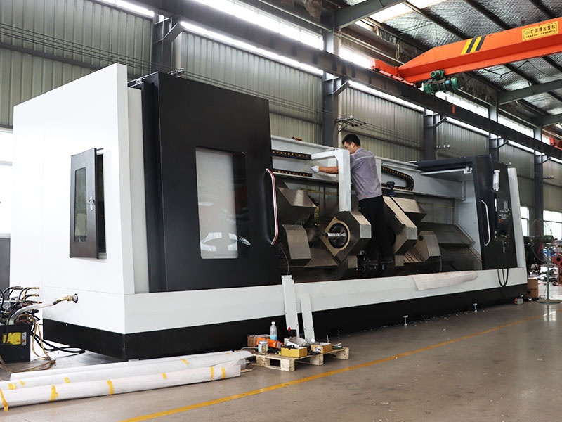 左伺服刀塔右动力刀塔双头车安装完成即将调试