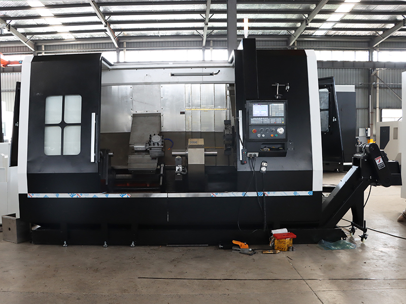 单主轴伺服刀塔双头车铣端面加工试件